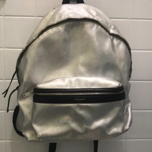 Saint Laurent Silver Backpack